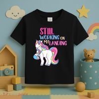 Still Working On My Landing Injury Broken Arm Cute Unicorn Toddler T-Shirt thumb 3