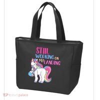Still Working On My Landing Injury Broken Arm Cute Unicorn Tote Bag thumb 3