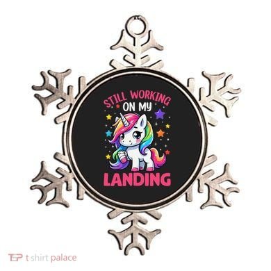 Still Working On My Landing Injury Broken Arm Cute Unicorn Ornament