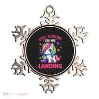 Still Working On My Landing Injury Broken Arm Cute Unicorn Ornament thumb 0