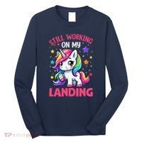 Still Working On My Landing Injury Broken Arm Cute Unicorn Long Sleeve Shirt thumb 0
