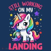 Still Working On My Landing Injury Broken Arm Cute Unicorn Apron thumb 3