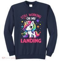 Still Working On My Landing Injury Broken Arm Cute Unicorn Sweatshirt thumb 0