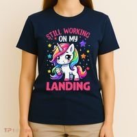 Still Working On My Landing Injury Broken Arm Cute Unicorn T-Shirt thumb 4