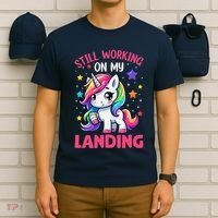 Still Working On My Landing Injury Broken Arm Cute Unicorn T-Shirt thumb 6