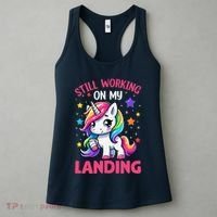 Still Working On My Landing Injury Broken Arm Cute Unicorn Women's Tank Top thumb 3