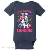 Still Working On My Landing Injury Broken Arm Cute Unicorn Baby Bodysuit thumb 0