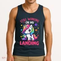 Still Working On My Landing Injury Broken Arm Cute Unicorn Tank Top thumb 3