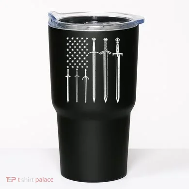 Sword American Flag Tumbler