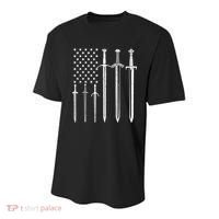 Sword American Flag Youth Performance Sprint T-Shirt thumb 0
