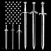 Sword American Flag Baby Bodysuit thumb 2