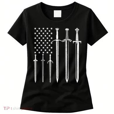 Sword American Flag Women's T-Shirt