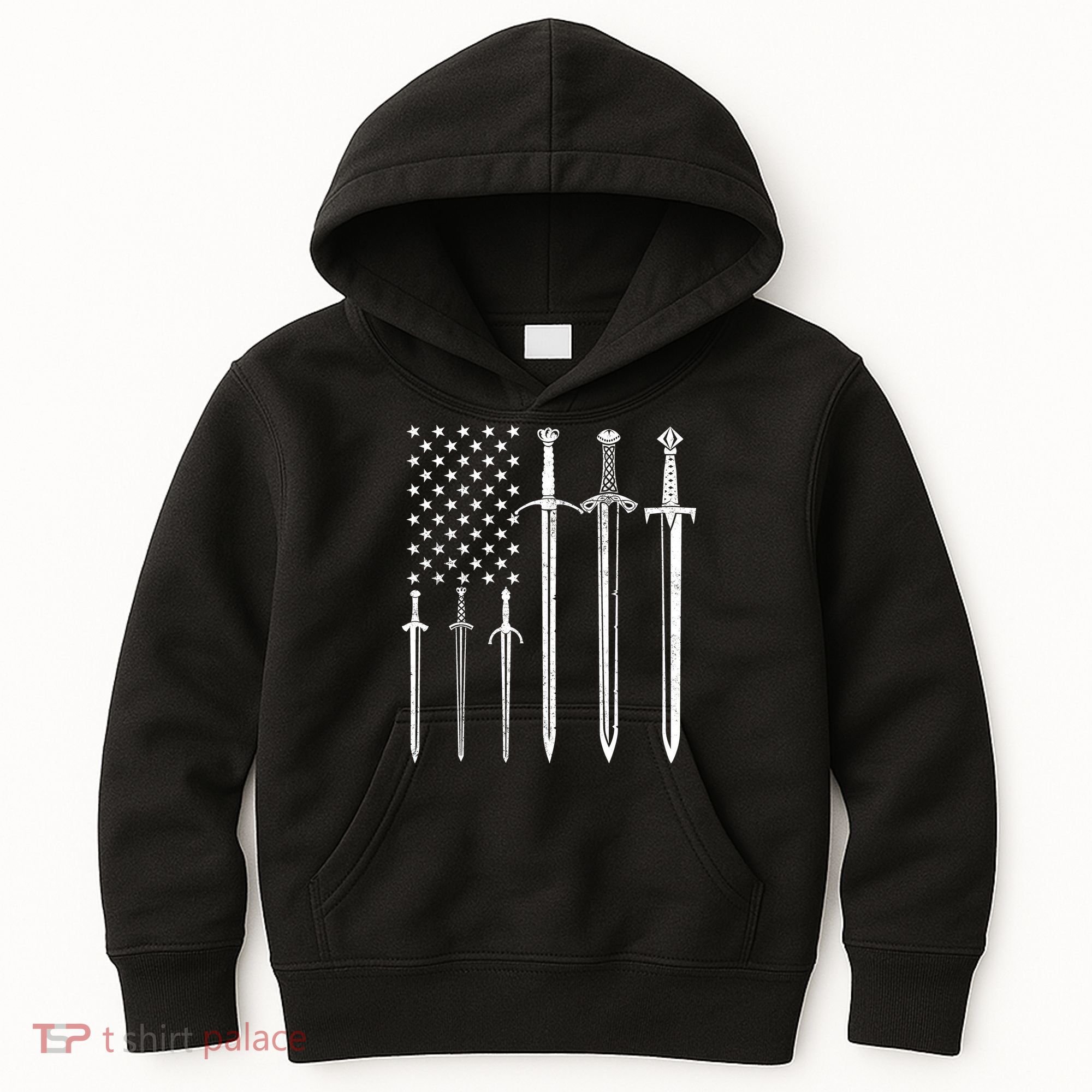 Sword American Flag Kids Hoodie