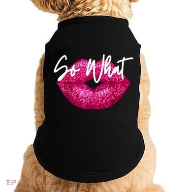 So What Pink Lips Doggie Tank