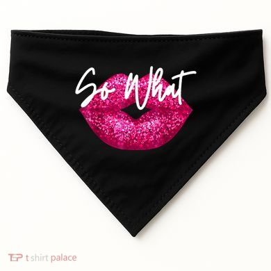 So What Pink Lips USA-Made Doggie Bandana