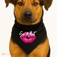 So What Pink Lips USA-Made Doggie Bandana thumb 1