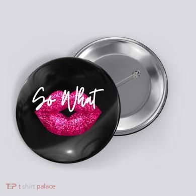 So What Pink Lips Button