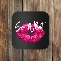 So What Pink Lips Coaster thumb 0