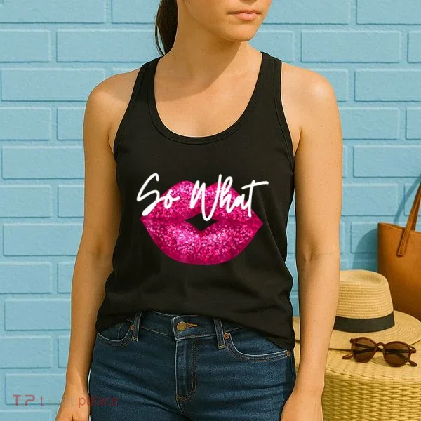 So What Pink Lips Women's Tank Top