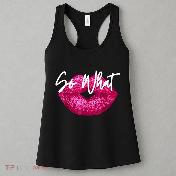 So What Pink Lips Women's Tank Top
