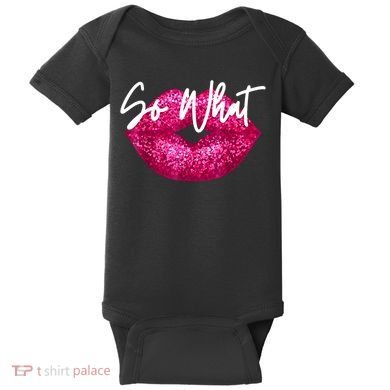 So What Pink Lips Baby Bodysuit