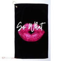 So What Pink Lips Golf Towel thumb 0