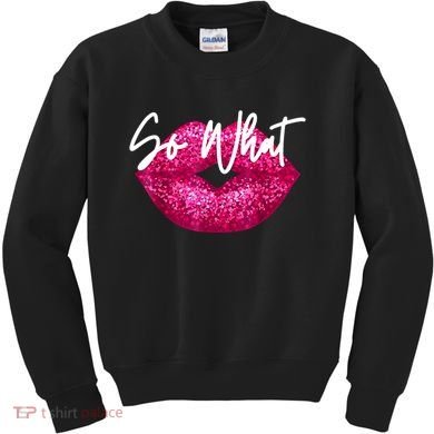 So What Pink Lips Kids Sweatshirt