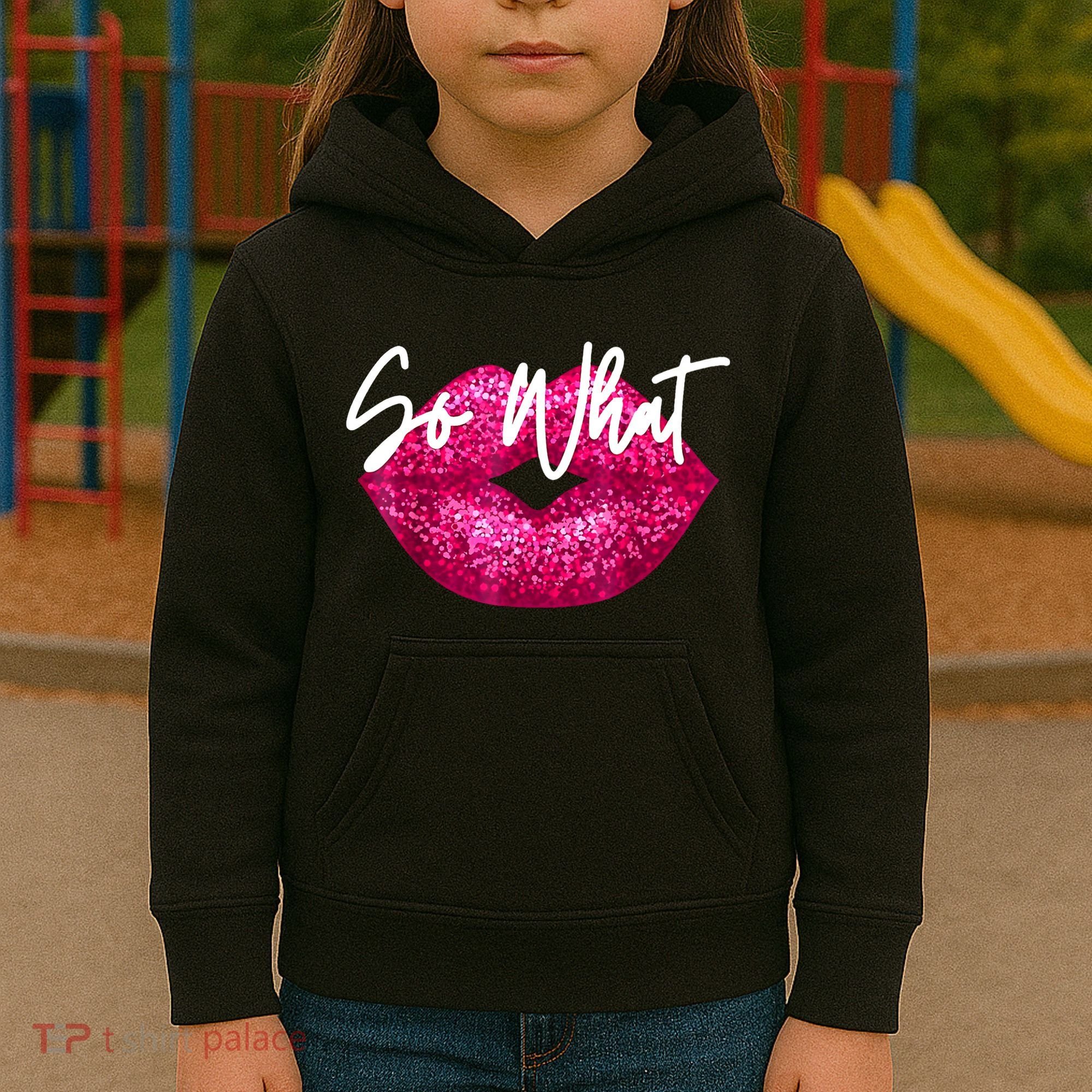 So What Pink Lips Kids Hoodie