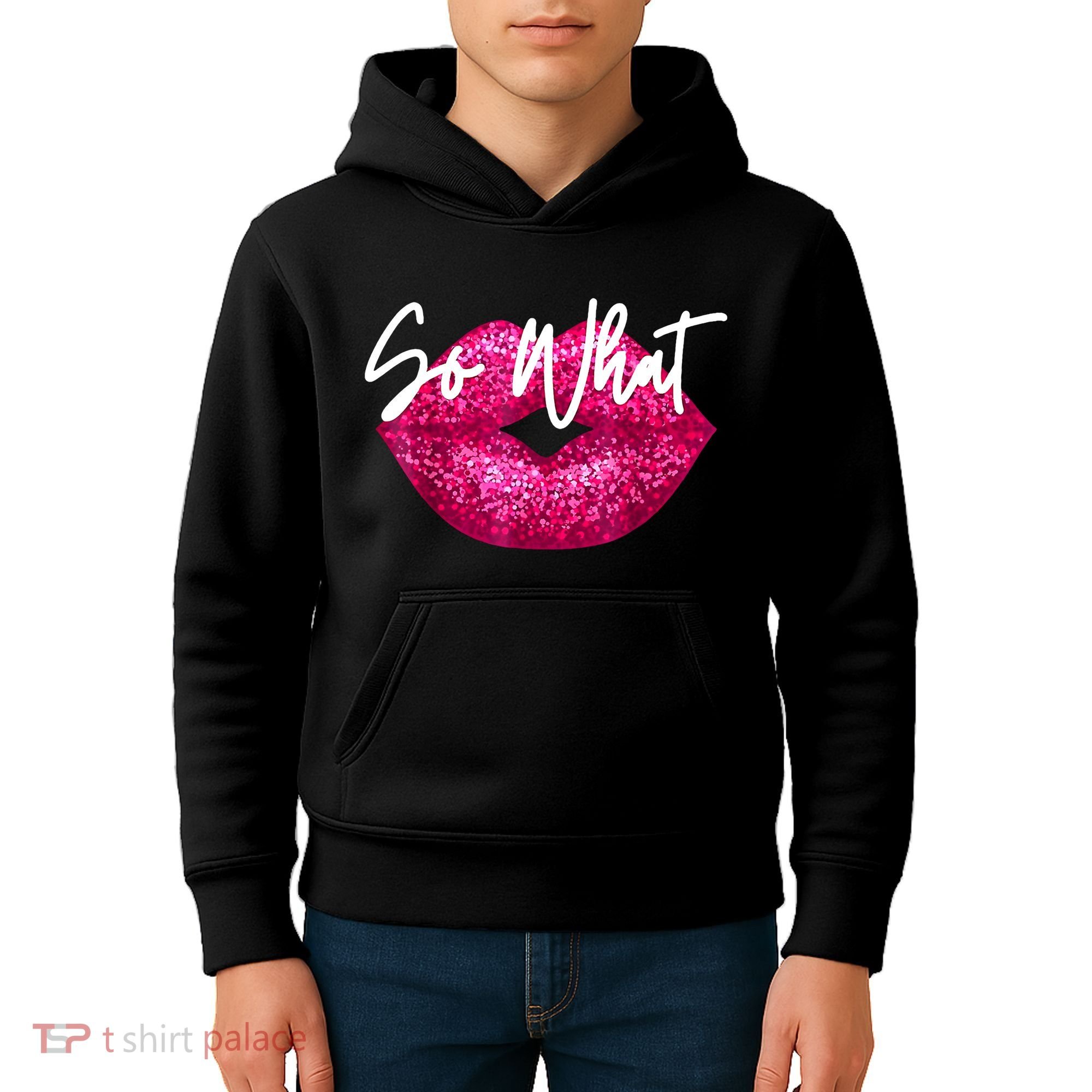 So What Pink Lips Kids Hoodie