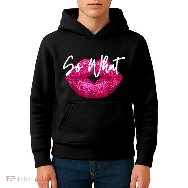 So What Pink Lips Kids Hoodie