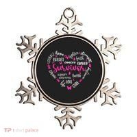 Survivor Warrior Pin.K Ribbon Heart Breast Cancer Awareness Gift Ornament thumb 0