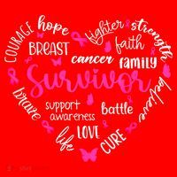 Survivor Warrior Pin.K Ribbon Heart Breast Cancer Awareness Gift Santa Hat thumb 1