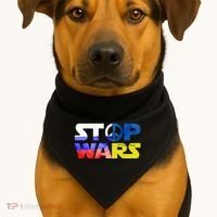 Stop Wars Peace USA-Made Doggie Bandana thumb 1