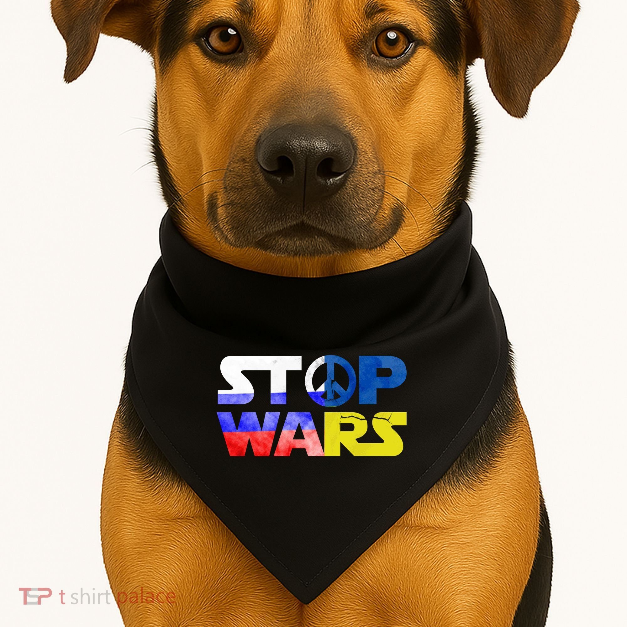 Stop Wars Peace USA-Made Doggie Bandana
