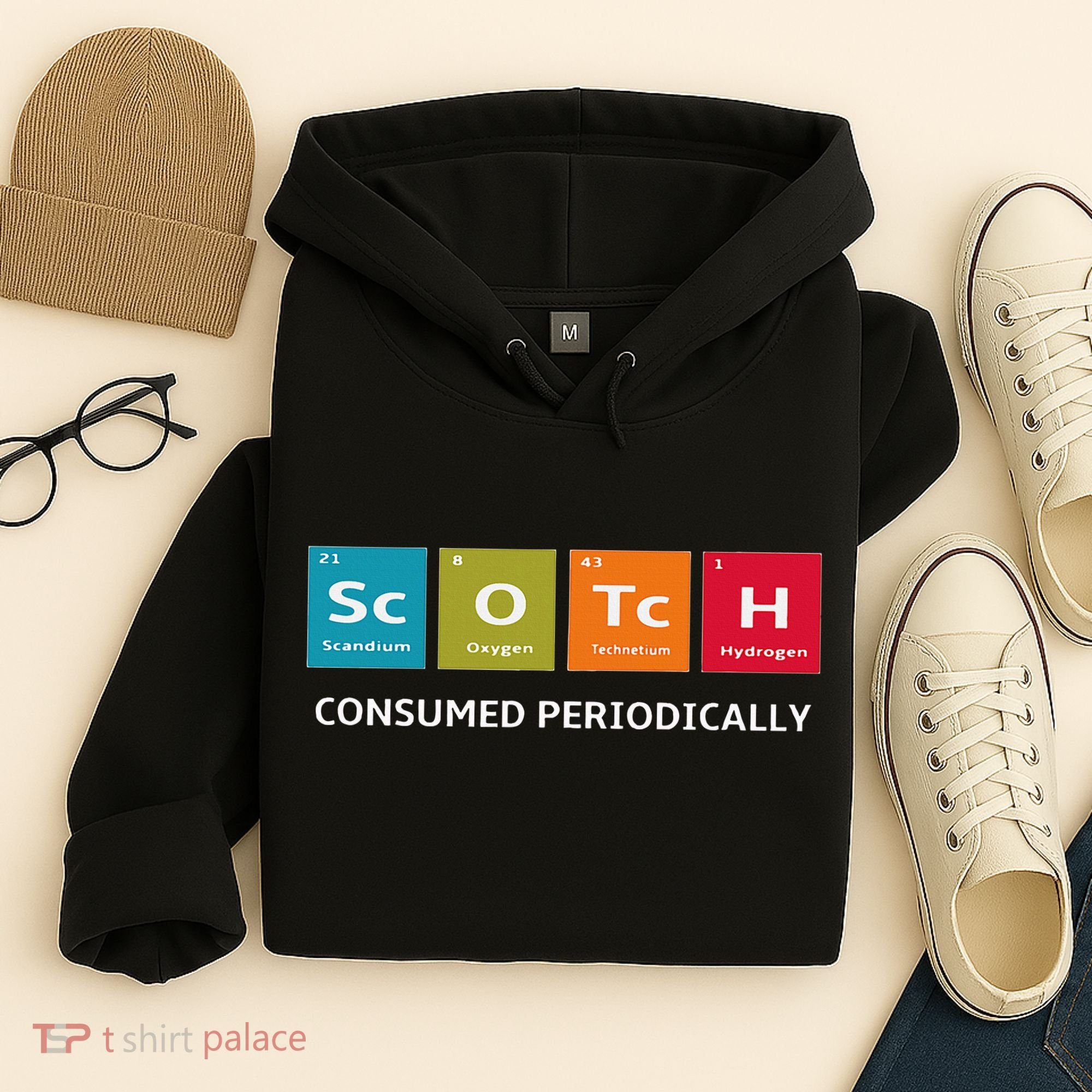 Scotch Whiskey Periodic Table Of Elements Hoodie