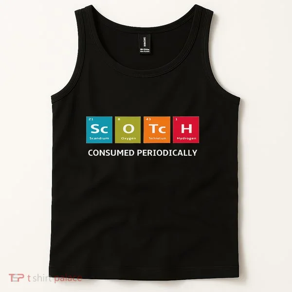 Scotch Whiskey Periodic Table Of Elements Tank Top