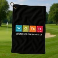 Scotch Whiskey Periodic Table Of Elements Golf Towel thumb 1