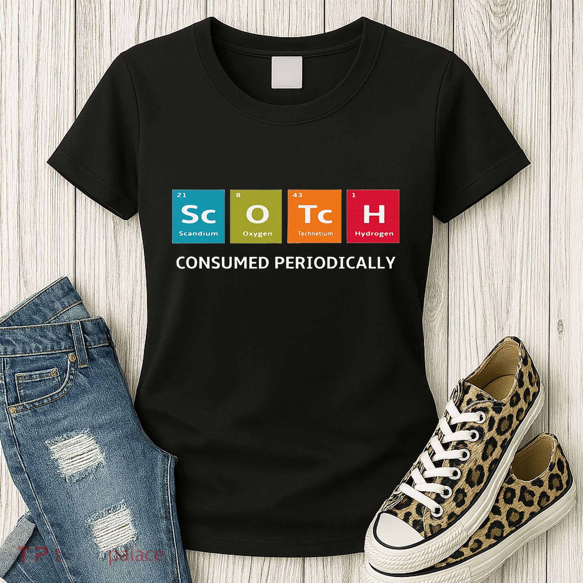 Scotch Whiskey Periodic Table Of Elements Women's T-Shirt