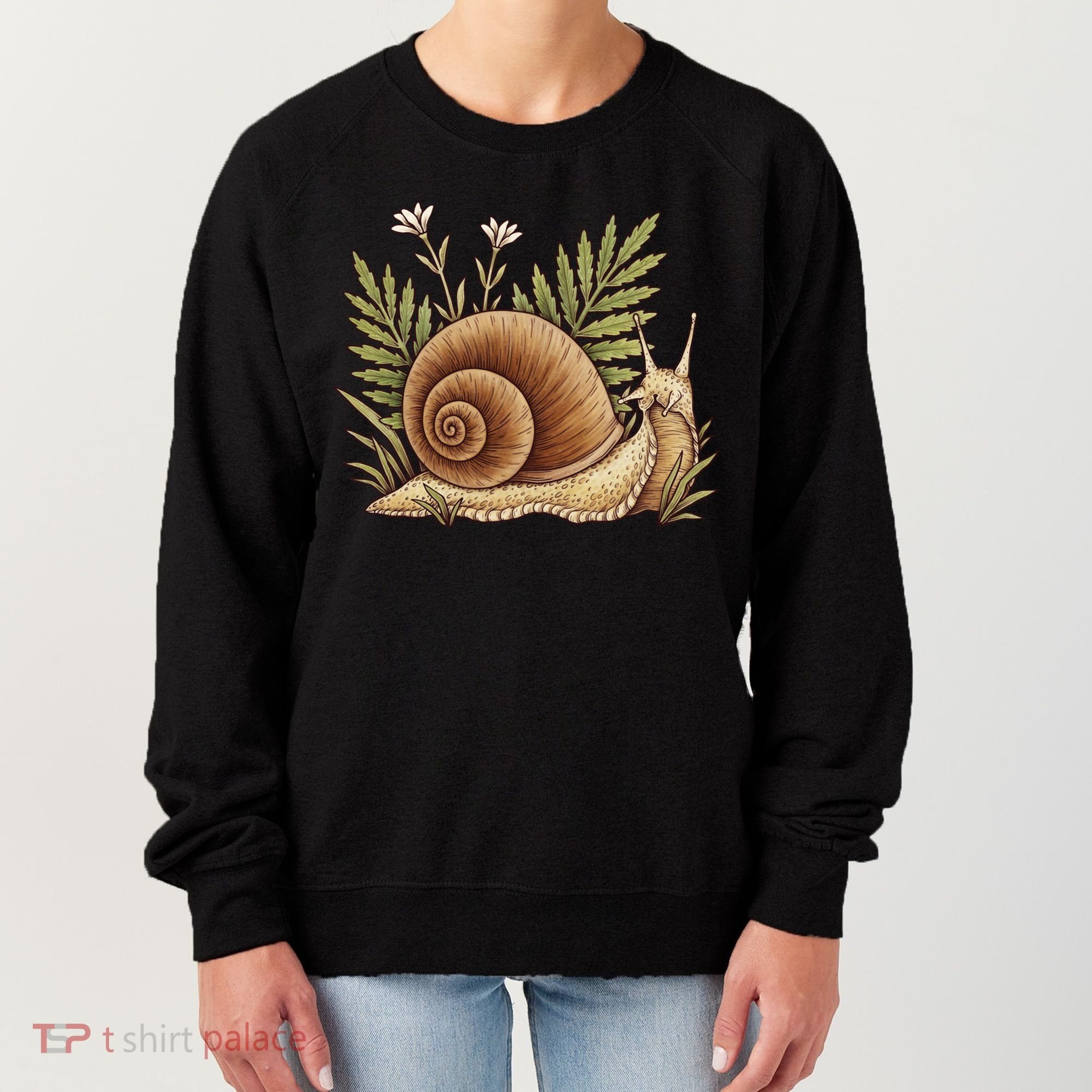 Snail With Plants Women's Sweatshirt
