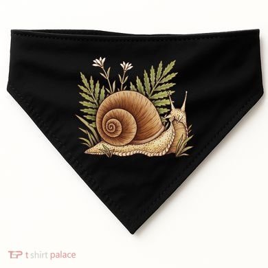 Snail With Plants USA-Made Doggie Bandana