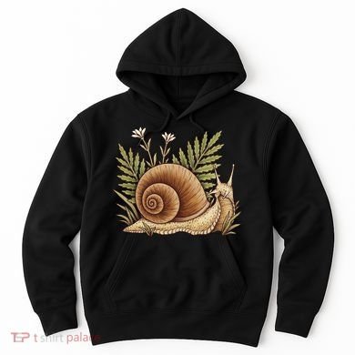 Snail With Plants Hoodie