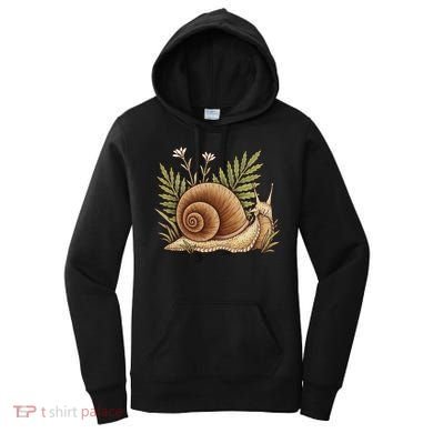 Snail With Plants Women's Hoodie
