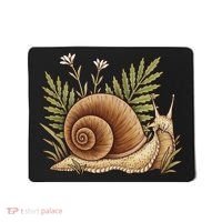 Snail With Plants Mousepad thumb 0