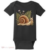 Snail With Plants Baby Bodysuit thumb 0