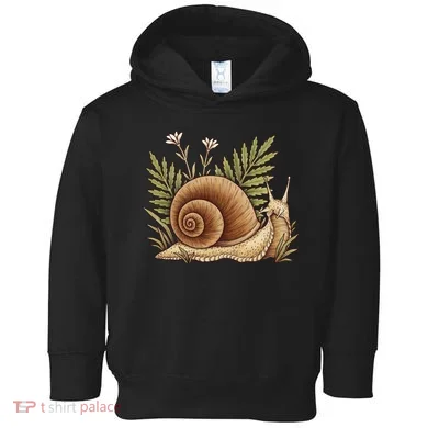 Snail With Plants Toddler Hoodie