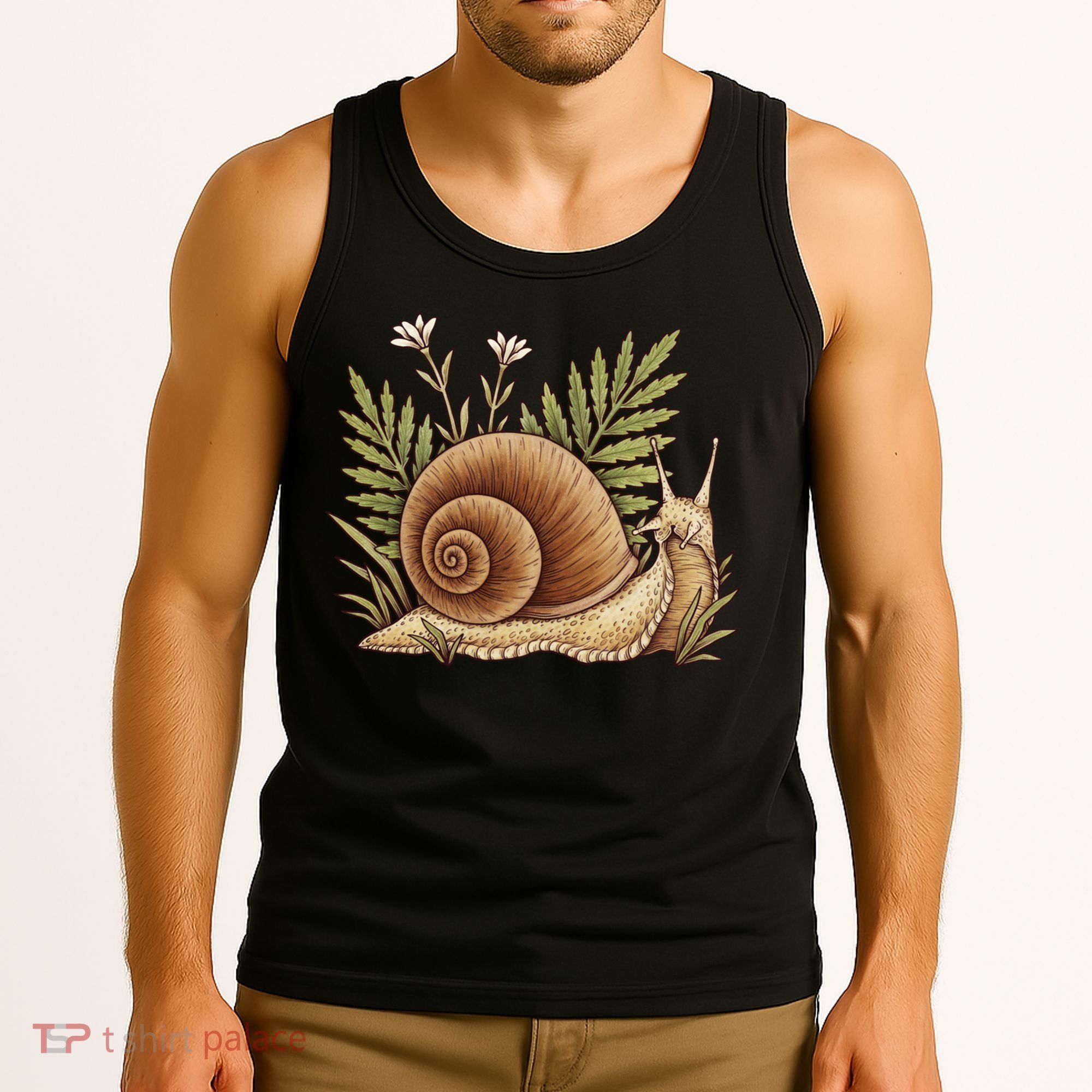 Snail With Plants Tank Top