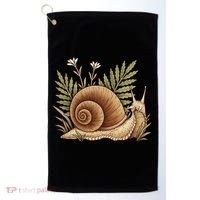 Snail With Plants Golf Towel thumb 0