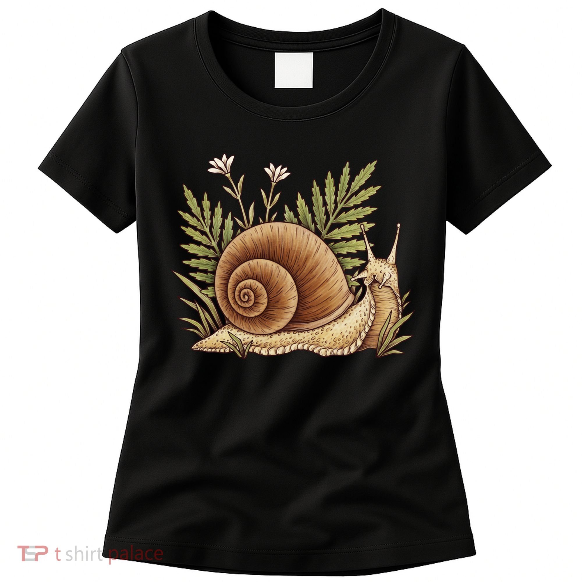 Snail With Plants Women's T-Shirt