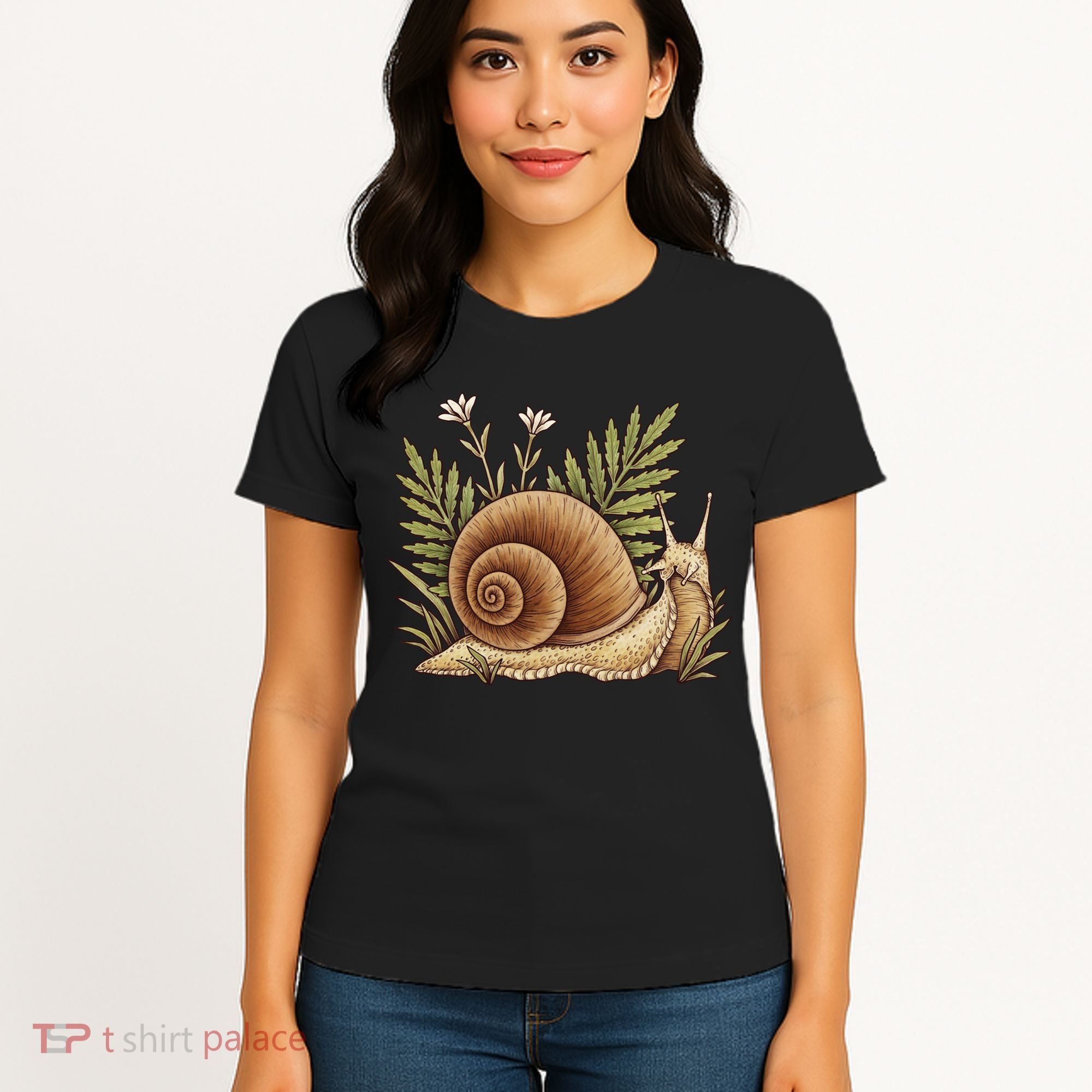 Snail With Plants Women's T-Shirt