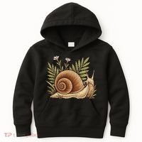 Snail With Plants Kids Hoodie thumb 0